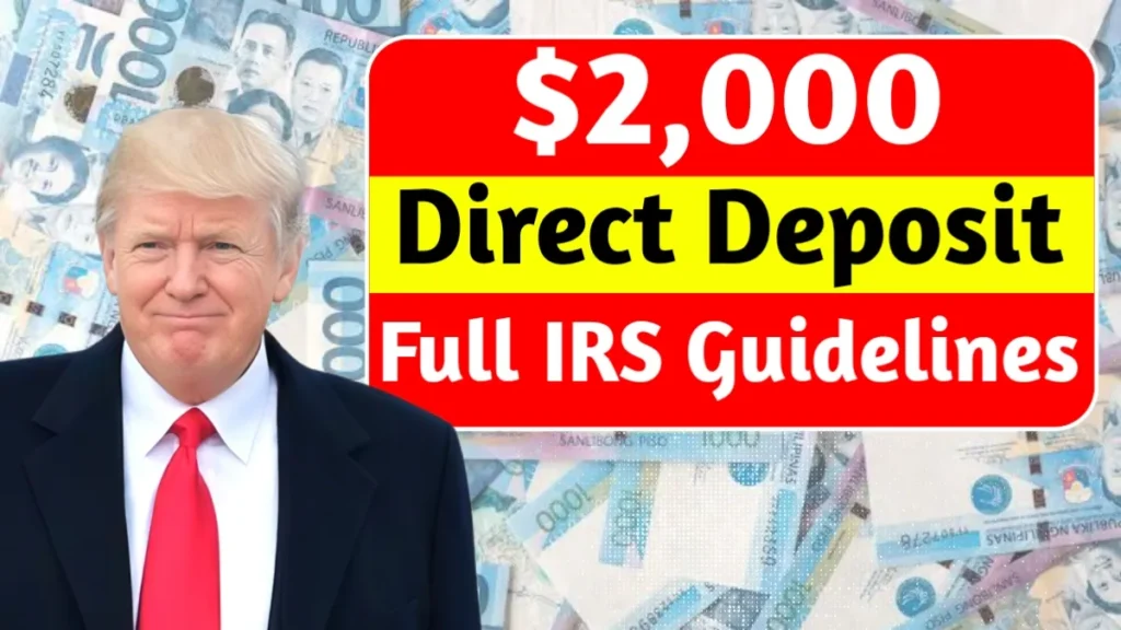$2,000 Direct Deposit for US Citizens 2025